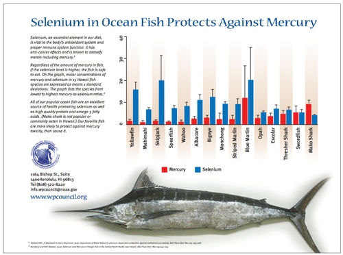 Selenium and mercury levels in ocean fish